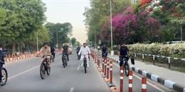 हरियाणा के मुख्यमंत्री ने ईंधन बचाने का संदेश देने के लिए सुखना झील तक साइकिल चलाई