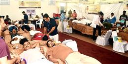 निरंकारी मिशन द्वारा रक्तदान शिविर के माध्यम से भाईचारे व मिलवर्तन का दिया संदेश 308 निरंकारी श्रद्धालुओं ने किया रक्तदान