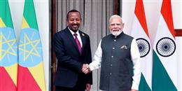 पीएम मोदी और इथियोपिया के प्रधानमंत्री अबी अहमद ने हैदराबाद हाउस में की द्विपक्षीय बैठक