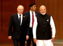 BRICS समिट 2026 की शुरुआत, प्रधानमंत्री मोदी और रूस के राष्ट्रपति पुतिन भारत मंडपम पहुंचे