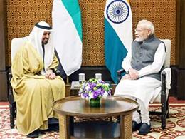 प्रधानमंत्री मोदी से मिले यूएई के शेख थियाब बिन मोहम्मद बिन जायद अल नाहयान